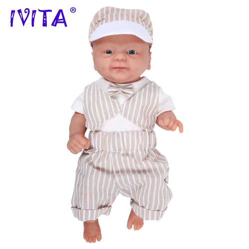 IVITA WB1512 14inch 1.65kg 100% Full Body Silicone Reborn Bebe Doll Coco Soft Dolls Realistic Boy Baby DIY Blank Children Toys