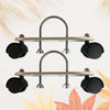 1 Pair Electric Heating Oil Heater Support Holder Replace Parts Replacements Black Wheel For Oil Heater Caster Bracket Holder