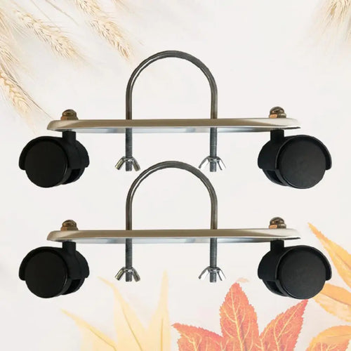 1 Pair Electric Heating Oil Heater Support Holder Replace Parts Replacements Black Wheel For Oil Heater Caster Bracket Holder