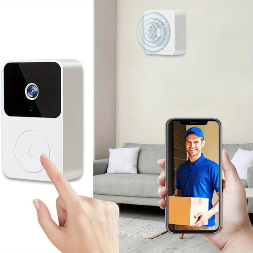 Video Doorbell, Doorbell Camera Wireless Use Two-Way Talk, Wi-Fi, HD, Night Vision, App Remote Control, Easy Installation