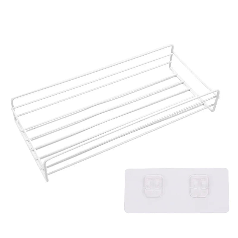 1/2PCS Bathroom Shelf Shower Wall Mount Shampoo Storage Holder With Suction Cup No Drilling Kitchen Storage Bathroom Accessories