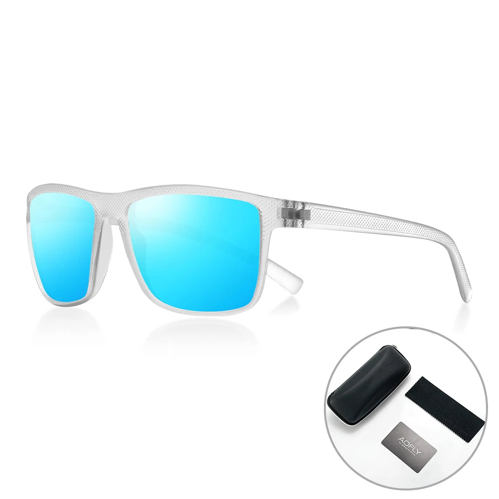 AOFLY Polarized Sunglasses for Men UV400 Protection Lightweight Frame Driving Fishing Golf Square Fashion Sun Glasses Women