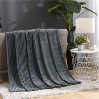 Winter Flannel Blankets For Beds Solid Coral Fleece Faux Fur Throw Coverlet Sofa Cover Bedspread Soft Fluffy Plaid Blankets