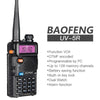 2pcs BAOFENG UV-5R 5W 8W High Power Dual Band Two Way Radio Long Range Handheld Portable Walkies Talkies For Hunting