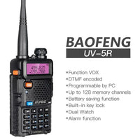 2pcs BAOFENG UV-5R 5W 8W High Power Dual Band Two Way Radio Long Range Handheld Portable Walkies Talkies For Hunting