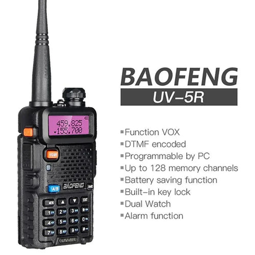 2pcs BAOFENG UV-5R 5W 8W High Power Dual Band Two Way Radio Long Range Handheld Portable Walkies Talkies For Hunting