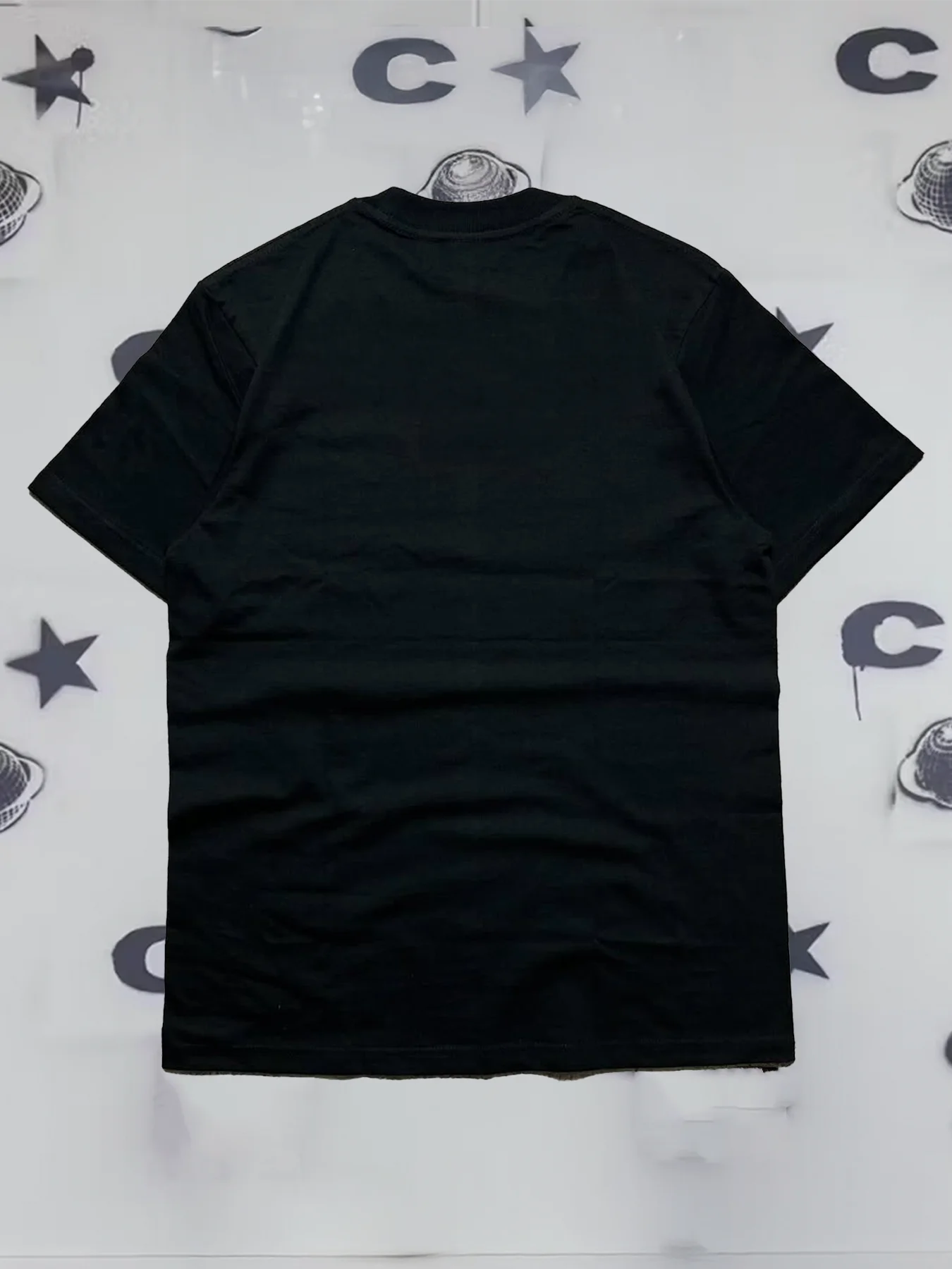 200g Cotton Men's Crew-Neck Short-Sleeve T-Shirt with Adorable Cat Print