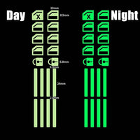 18Pcs/set Car Luminous Door Window Lift Button Stickers Car Windows Control Panel Decals Car Interior Sticker Auto Accessories