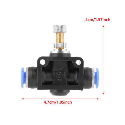 Pneumatic Airflow Regulator /set Push In Speed Controller 6mm Pneumatic Air  Control Valve Connector