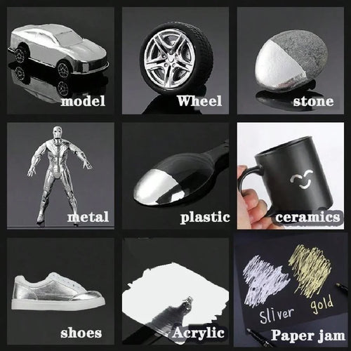 1/2pcs Mirror Marker Pen DIY Reflective Paint Pens Mirror Markers Chrome Gold SILVER Marker Signature Car Styling Art Craftwork