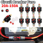 30A 40A 50A 60A 80A 100A Circuit Breaker 12V-48V DC Car Truck Resettable Fuse Short Protection Fuse Holder Power Insurance