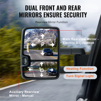 VEVOR 1Pair Towing Mirror Power Heated Temp Sensor with Signal Light Tow Mirrors for Chevrolet Silverado 2003-2014/GMC/Cadillac