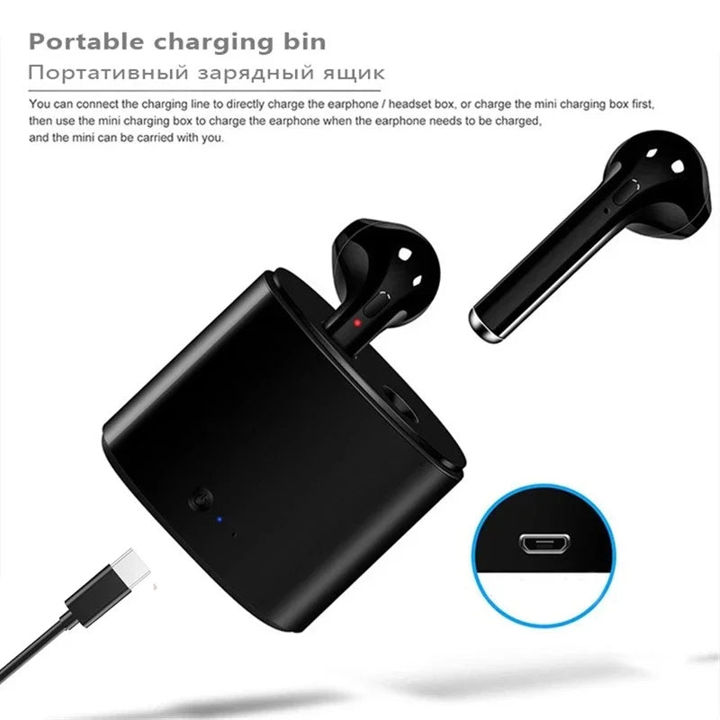 i7 MINI Wireless Bluetooth Earphone 5.0 Stereo Earbuds Headset Sports Wireless Headphones With Charging Box For All Smart Phone