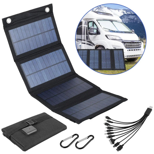 New 100W Folding Outdoo Solar Panel Waterproof  Charger USB Solar Power Charger Lightweight Outdoor Power Bank Phone Charger