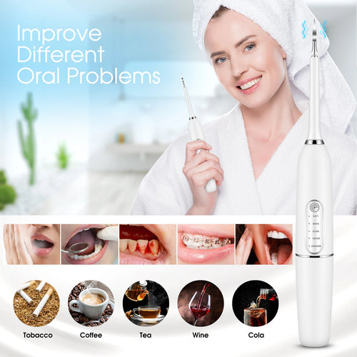 Ultrasonic Electric Sonic Dental Scaler Stain Tartar Calculus Remover Teeth Whitening Cleaning Waterproof Electric Toothbrush