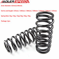 2PCS Custom Coilovers Springs 3kg/4kg /5kg/ 6kg /8kg /9kg ID 62mm(2.44inch)/135mm /160mm/180mm/190mm/210mm/220mm/235mm Length