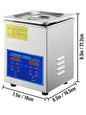 VEVOR Ultrasonic Cleaner 2L 3L 6L 10L 15L 22L 30L Digital Timer Stainless Steel Bath Jewelry Glasses Watch Cleaning Machine