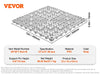 VEVOR Interlocking Floor Tiles - 12x12 Inch PVC Drainage Tiles, 55-Piece Set