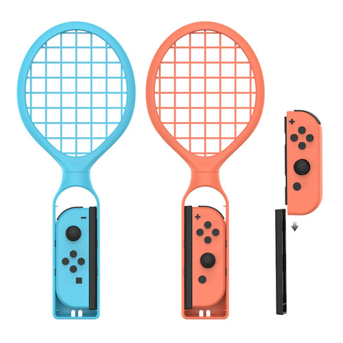 2PCS Tennis Racket For Nintendo Switch 2 / OLED Joy-Con Controller Tennis Racquet Grip with Wrist Strap Game Accessories Kit