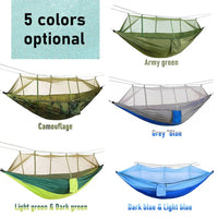 660lbs Portable Double Person Camping Hammock Tent with Mosquito Net Hanging Bed