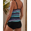 Summer Women'S Swimming Suit Ladies Striped Sleeveless Swimwear Two Piece Swimsuit With Shorts Bathing Suit Fashion Beachwear