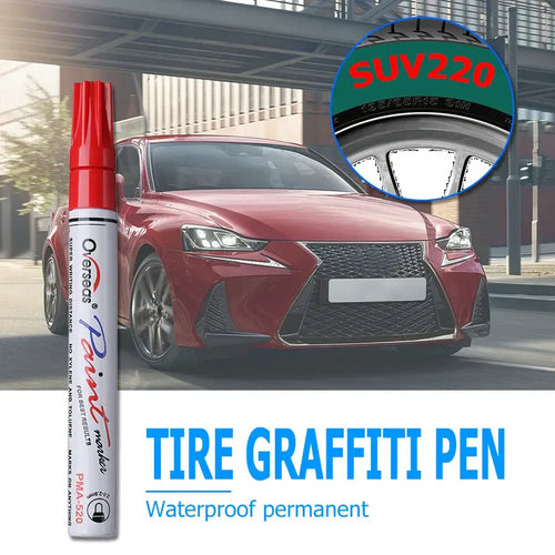 Oily Painting Pen Auto Rubber Tyre Polishes Paint Cleaner Car Wheel Tire Metal Permanent Marker Graffiti Touch Scratch Wet Wax