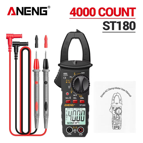 ANENG ST180  Digital Clamp Multimeter Meter AC Current  4000 Counts Ammeter Voltage Tester Car Amp Hz Capacitance NCV Ohm Tool