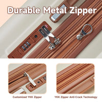 imiomo Expandable Carry on Luggage Suitcase Set with Travel Bag, Cup Holder, TSA Lock, Spinner Wheels, Lightweight Durable