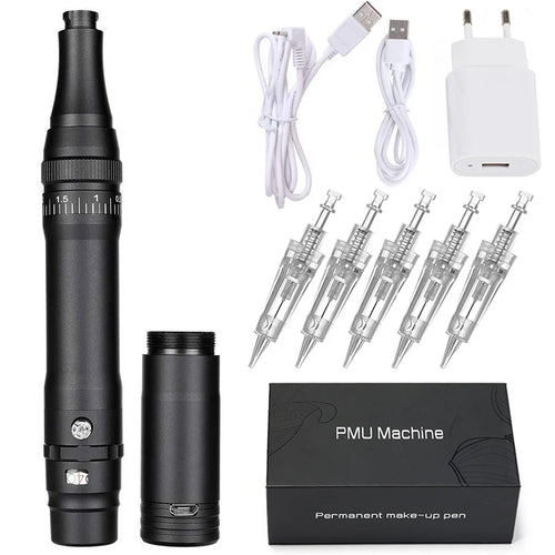 Wireless PMU Machine - Professional Permanent Makeup Kit for Eyebrows, Eyeliner, Lips
