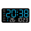 Large Digital Wall Clock Temp Date Week Display Remote Control USB Powered Table Clock Wall-mounted Dual Alarms LED Clocks