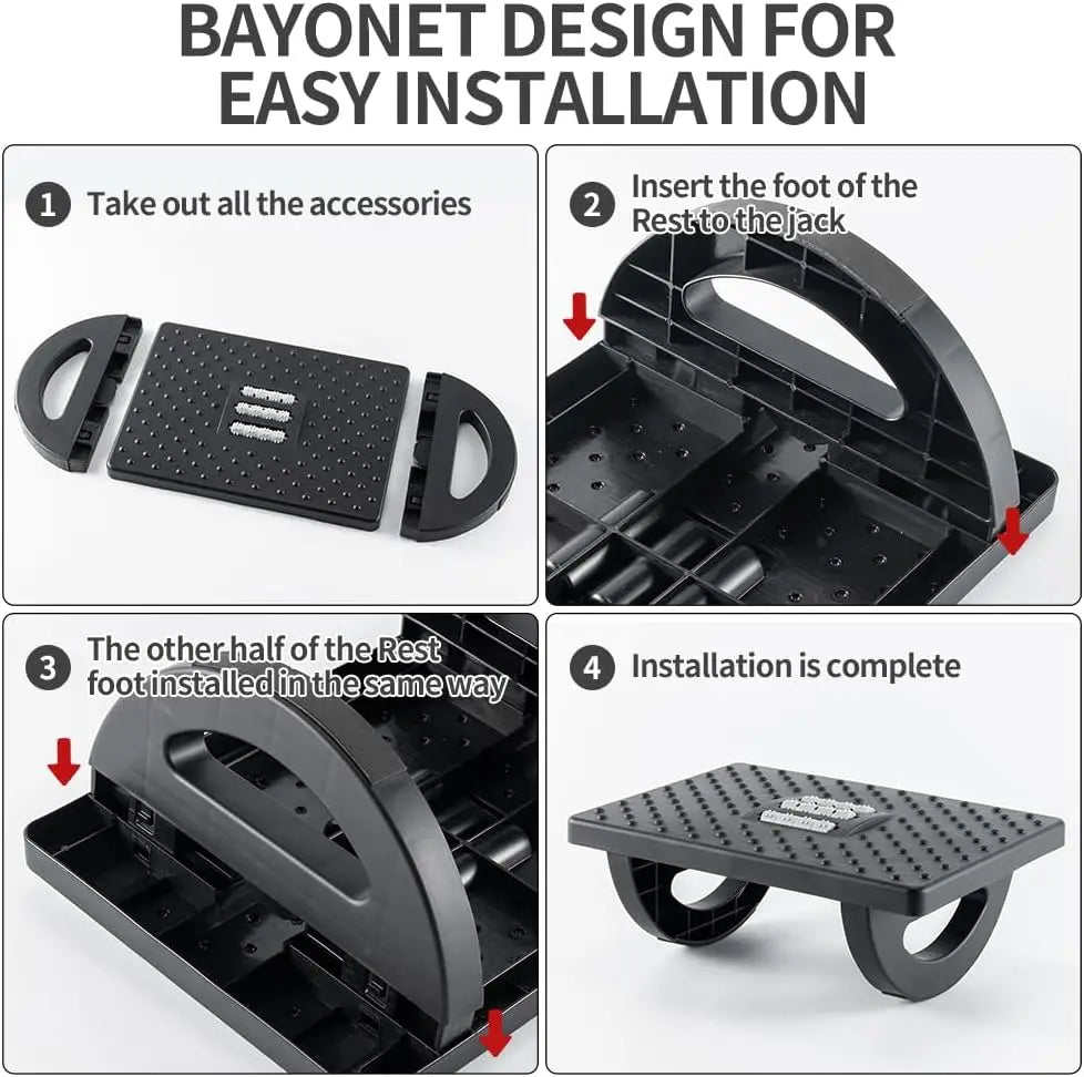 Ergonomic Foot Stools for Under Office Desk - Foot Rest for Under Desk at Work -Rocking Footrest with Roller Massager - Leg Res