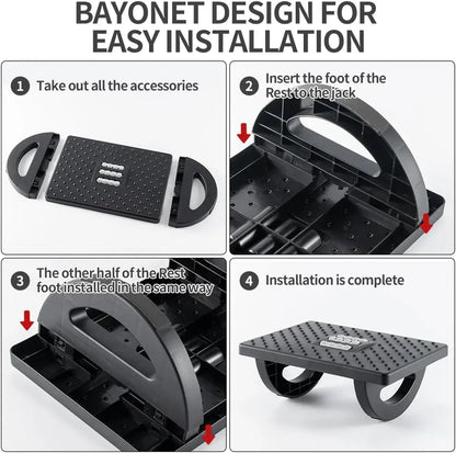 Ergonomic Foot Stools for Under Office Desk - Foot Rest for Under Desk at Work -Rocking Footrest with Roller Massager - Leg Res