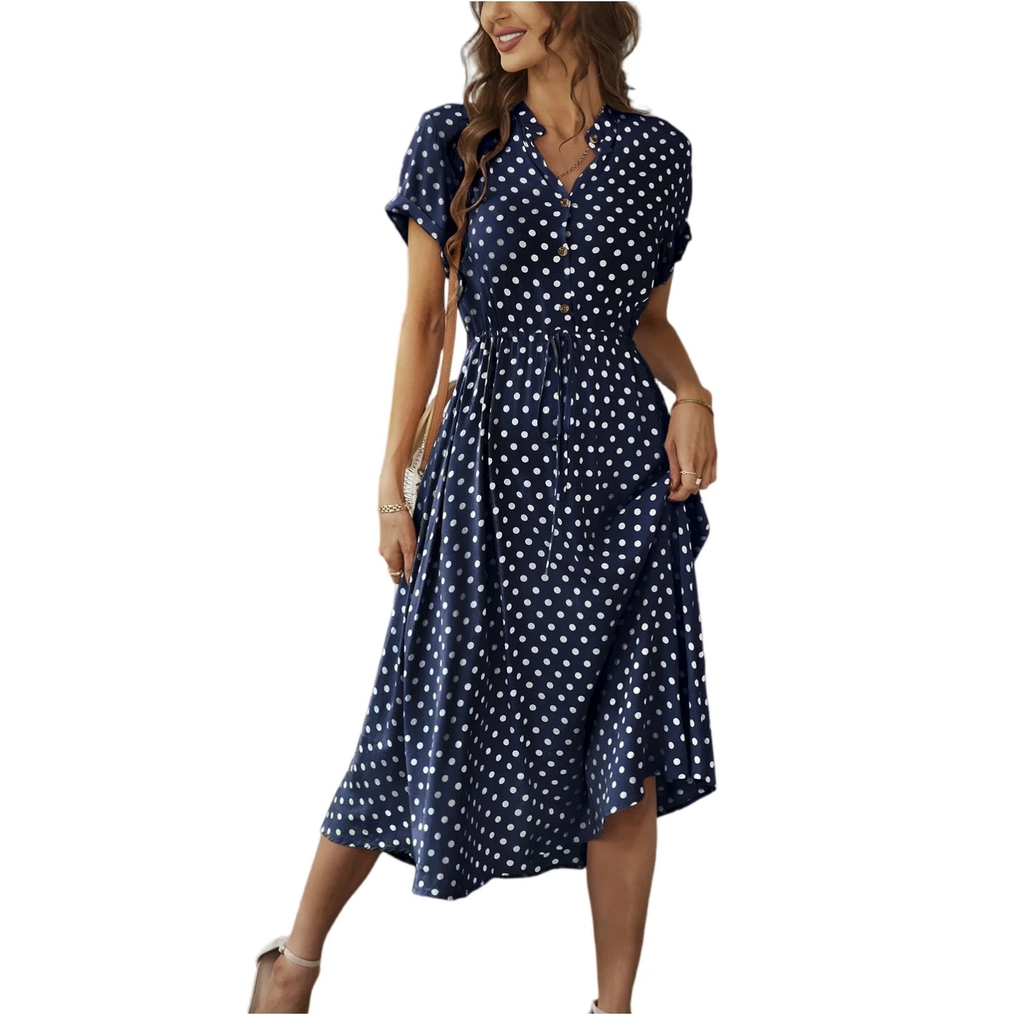 Hot New Women's Summer Maxi Dress 2025 Floral Wrap V Neck Puff Short Sleeve Ruffle Beach Resort Long Dresses