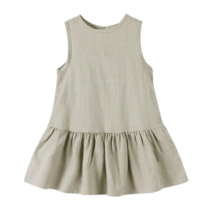 Kids Toddler Baby Girls Spring Summer Solid Sleeveless Princess Dress Clothes Christmas Dresses for Baby Girls 9 Months