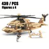 2024 Sluban WW2 Military Russia Air Weapon Mi-24 Attack Helicopters Hind Model Building Blocks Classics Fighter Bricks Plane Toy