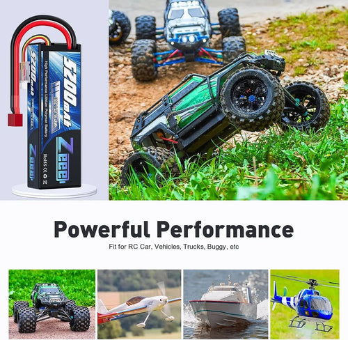 1/2 Units Zeee Lipo Battery 2S 7.4V 100C 5200mAh with Deans Connector for RC Car Truck Vehicle Buggy Losi RC Racing Models Parts EzBuyCo