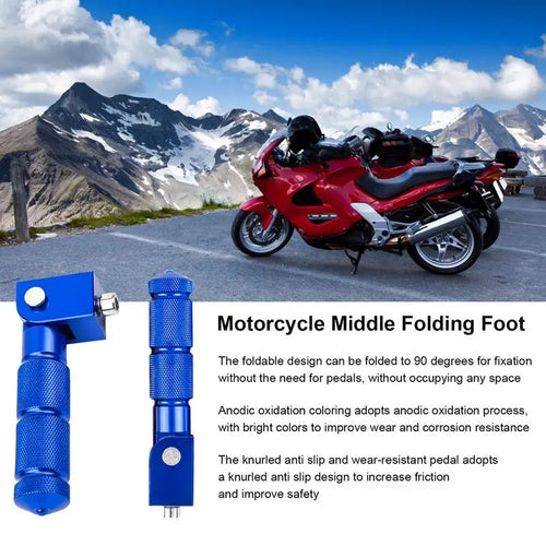 Motorcycle Footpegs CNCAluminum Motor Bike Universal Folding Footrests Foot Pegs Premium Rear Foot Pedals Frepose Pieds Moto
