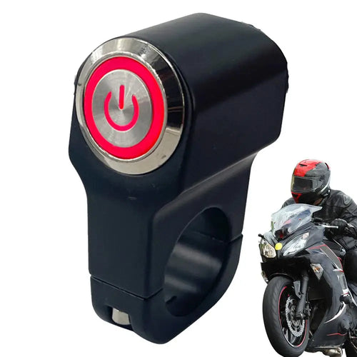 Motorcycle Handlebar Switches Turn On/Off Control Push Button For Motorcycles Waterproof Handlebar Mount Head Light Turn