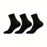 25% Silver Infused Grounding Socks Conductive Earthing Socks for Men Women Anti-Odor & Moisture Wicking Socks(3 Pairs)