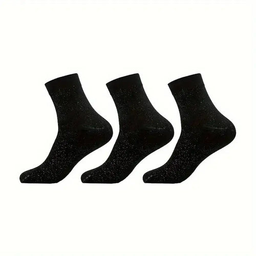 25% Silver Infused Grounding Socks Conductive Earthing Socks for Men Women Anti-Odor & Moisture Wicking Socks(3 Pairs)