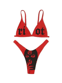 Women s Cute Floral Print Ruffle Bikini Set Off-Shoulder Padded Top with High Waisted Bottoms for Beach Vacation