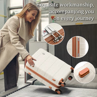 imiomo Travel Luggage Sets, Hard Shell Lightweight Carry on Suitcase with Travel Bag, TSA Lock, Durable Silent Spinner Wheels