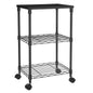 SONGMICS 3 Tier Printer Stand, Printer Table with Wheels, Rolling Printer Cart, Printer Desk with Metal Frame for Home Office