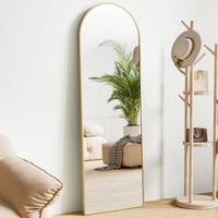 JHK 64"x21" Full Body Wall Mirror Standing Hanging or Leaning Wall-Mounted Mirrors with Stand Aluminum Alloy Frame Living Room