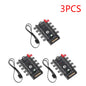 4-Pin PWM Fan Power Supply Cable 1 To 10 Way Splitter Hub SATA Powered 4 Pin PWM Fan Hub Cooler Cooling Adapter for PC Computer