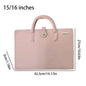 PU Laptop Sleeve Pink PU Leather Laptop Bag With Handle Waterproof Notebook Carrying Case Computer Accessory For Work Travel