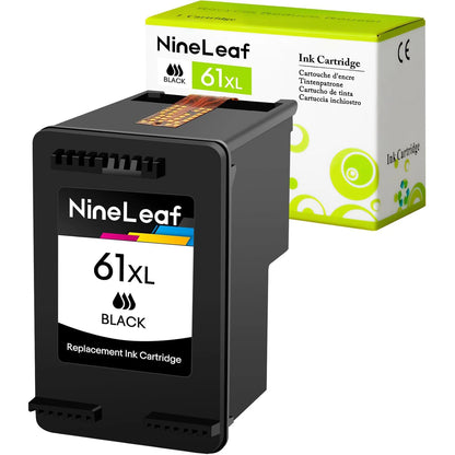 NineLeaf High Yield Ink Compatible for HP 61XL 61 XL CH563W CH564W Ink Cartridge use with Envy 4500 5530 Officejet Printer
