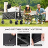 JHK Outdoor Collapsible Foldable Garden Beach Cart Large Capacity Wagon Cart Utility Grocery Wagon for Shopping Sports Camping