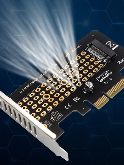 M-key NVME SSD To PCI-EX4 Adapter 32Gbps Full Speed PCI-E GEN4 for 2280/2260/2242/2230 M.2 NVMe SSD