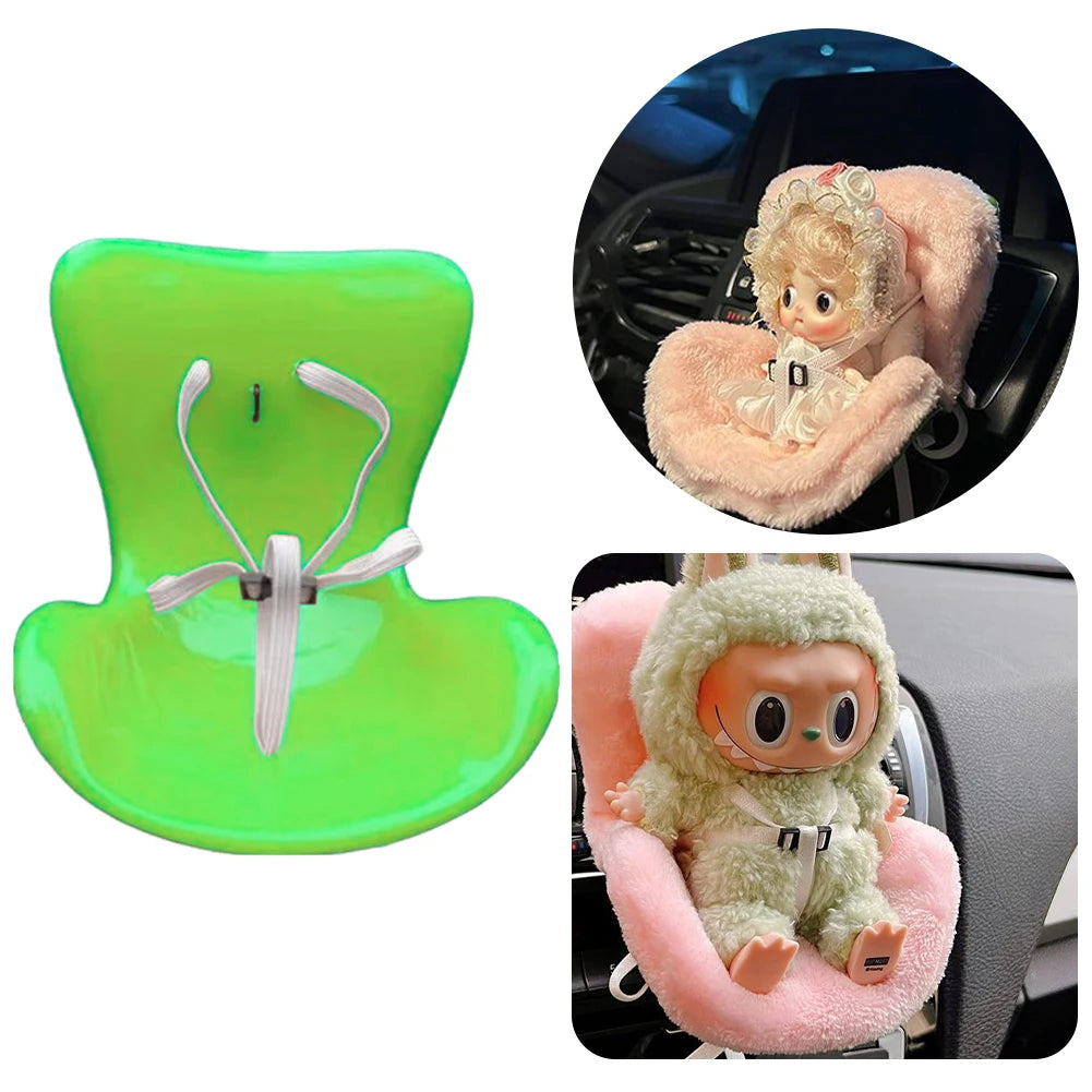 Car Doll Safety Seat for OB11 Labubu Cartoon Chair Model for Labubu Car Seat Outlet Decor for Labubu Doll Car Interior Styling
